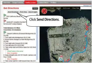 FIG 51 Send Directions to a Family Member Phone