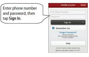 FIG 66 Sign in to Family Locator on Your Phone