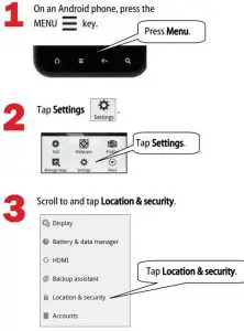 FIG 8 Check Location Settings