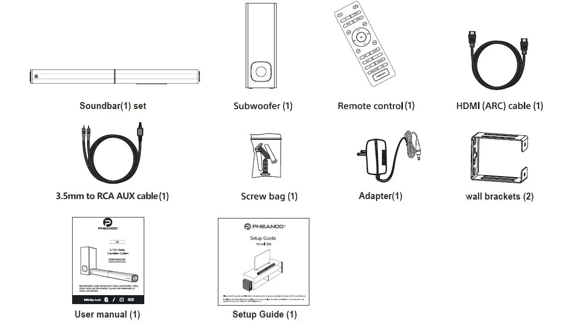 PHEANOO-D6 2.1-Channel-Dolby-Soundbar-System-FIG-6