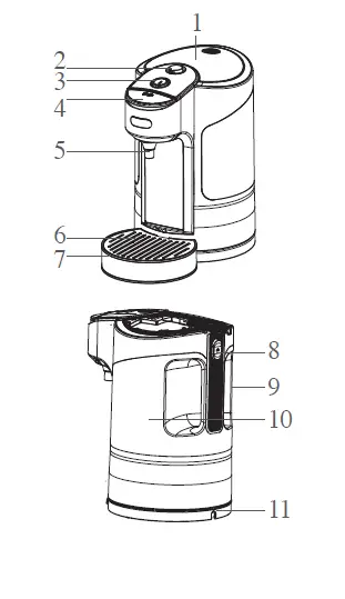 DOMO DO497WK My Tea Hot Water Dispenser fig 1