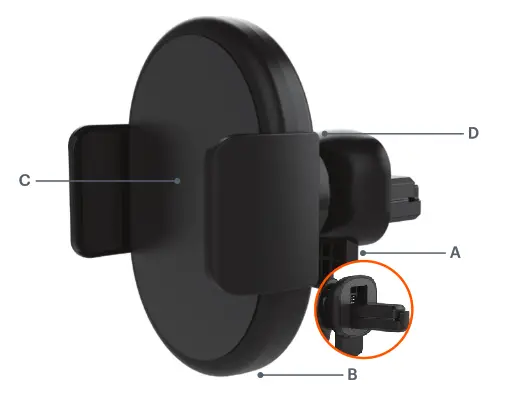 Dongguan JSWQC017 Race Mini 10W Wireless Car Charger - fig