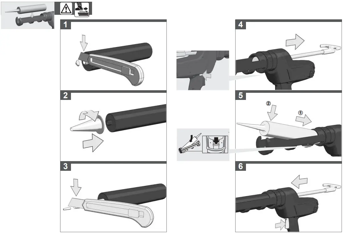 Milwaukee C18 PCG cordless caulk Gun - fig 1