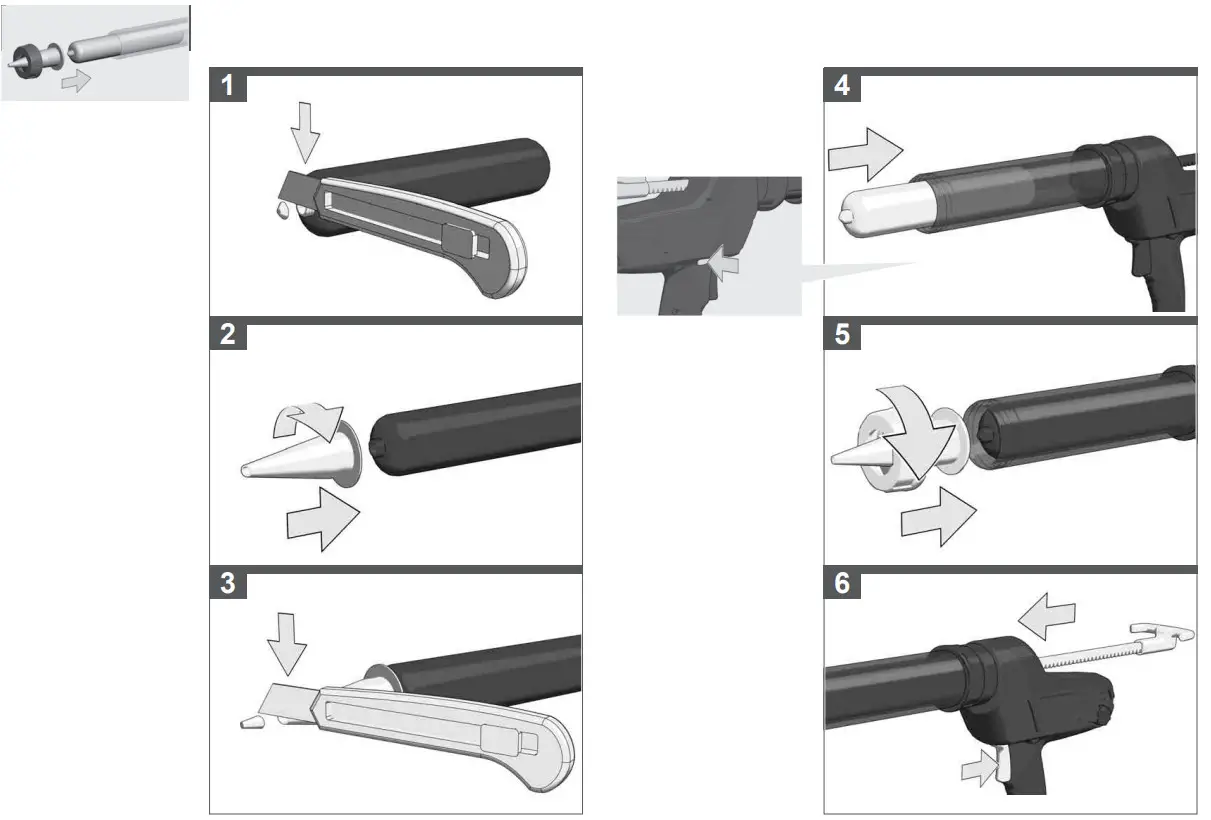Milwaukee C18 PCG cordless caulk Gun - fig