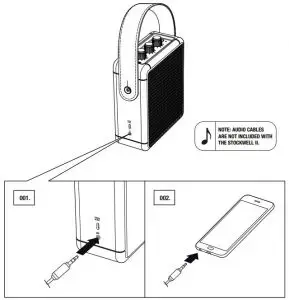 FIG 10 CONNECTING VIA AUX INPUT