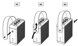 FIG 4 ATTACHING THE CARRY STRAP