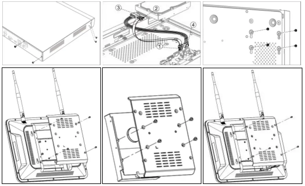Hikvision DS-7104NI Network Digital Video Recorder - HDD Installation