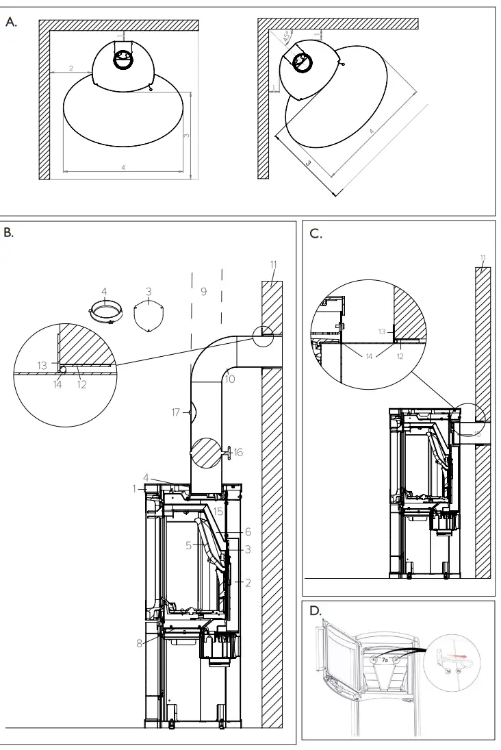 HWAM 4340 IHS Fire Stove - fig