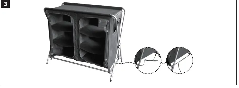 KAYOBA 009393 Camping Cabinet-3