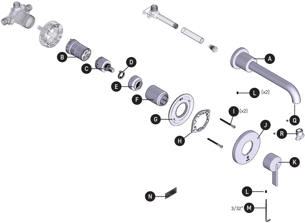 MOEN WT961BL One Handle Wallmount Tub Filler - fig3