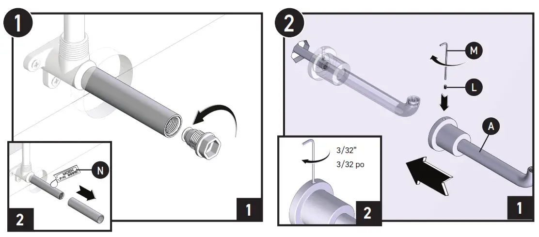MOEN WT961BL One Handle Wallmount Tub Filler - fig6