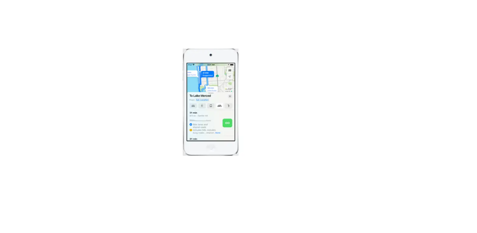 Get Cycling Directions From Your Current Location In Maps On Ipod Touch