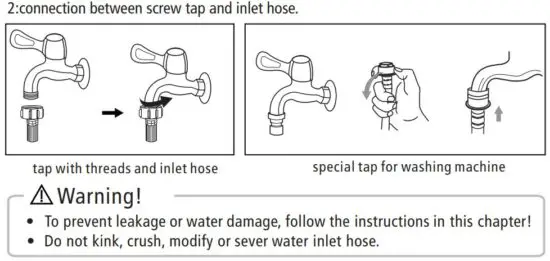 FIG 11 connection between screw tap and inlet hose