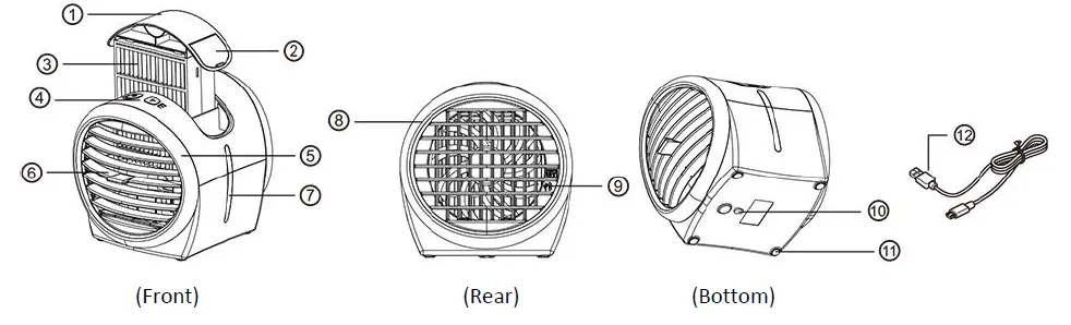emerio PSC-701 Air Cooler with Cool Mist FIG (3)