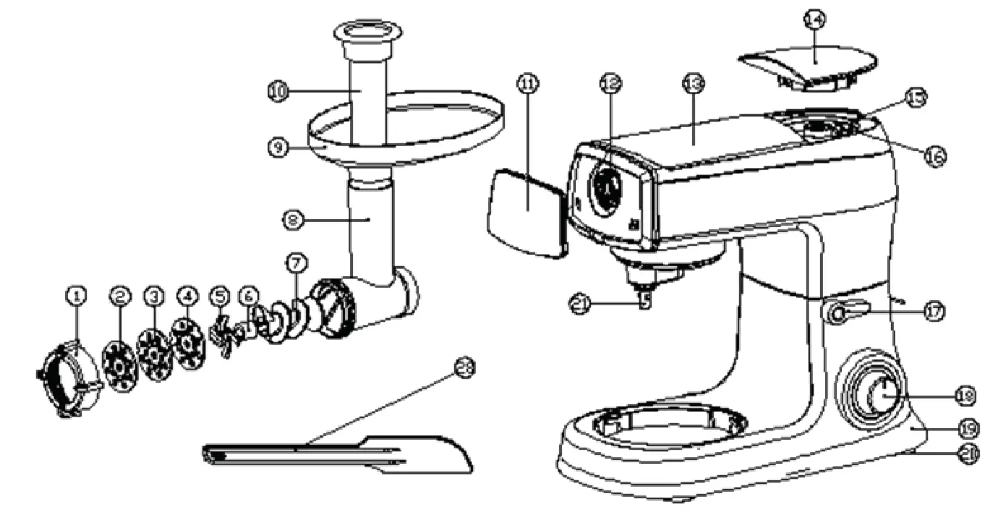 BORMANN PRO BHA1950 Titanium Combi Kitchen Machine 1