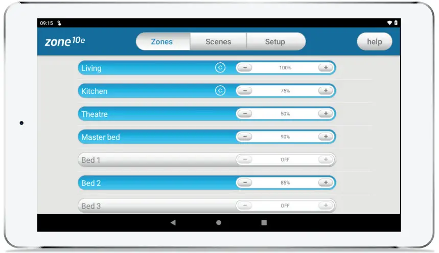 ADVANTAGE AIR Zone 10e - screen creates a