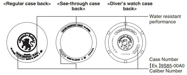 Grand Seiko Seiko Watch Corporation Instruction Manual - How to check the caliber number