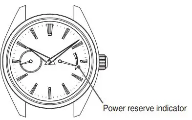 Grand Seiko Seiko Watch Corporation Instruction Manual - Power reserve indicator