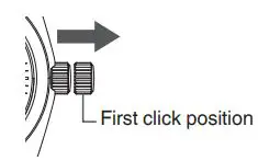 Grand Seiko Seiko Watch Corporation Instruction Manual - Pull out the crown to the first click