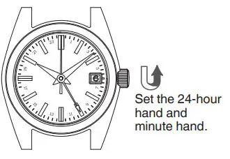 Grand Seiko Seiko Watch Corporation Instruction Manual - Turn the crown counterclockwise