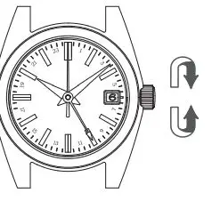 Grand Seiko Seiko Watch Corporation Instruction Manual - Turn the crown to set the hour hand
