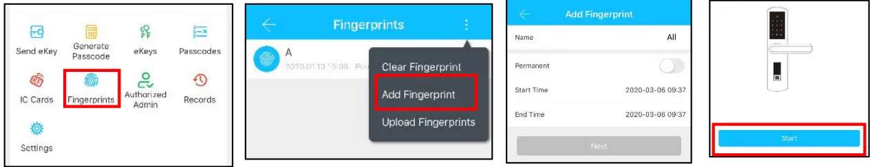 smrat Lock H51 WiFi lock - Add fingerprint