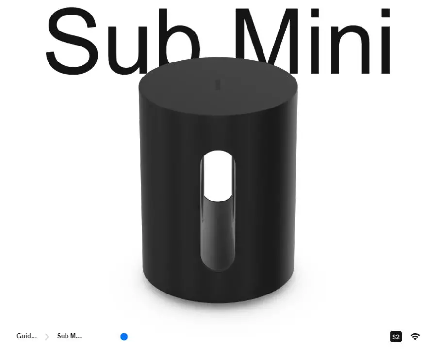 SONOS SOSUBMINIBK Sub Mini (B) Wireless Subwoofer Instruction Manual