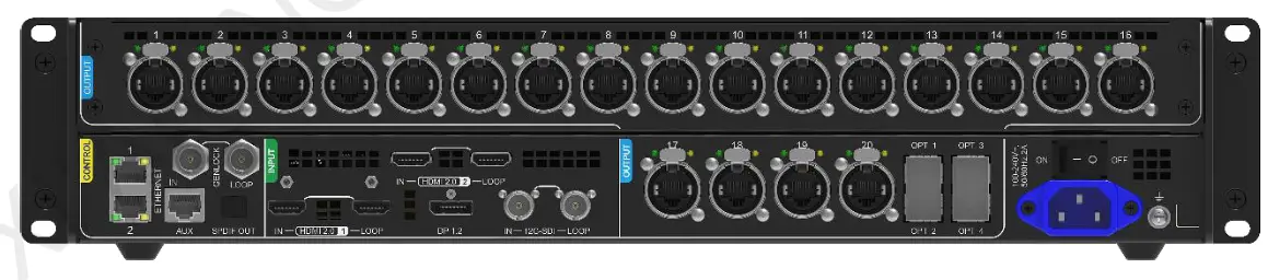 NOVASTAR MX40 Pro LED Display Controller - Rear Panel