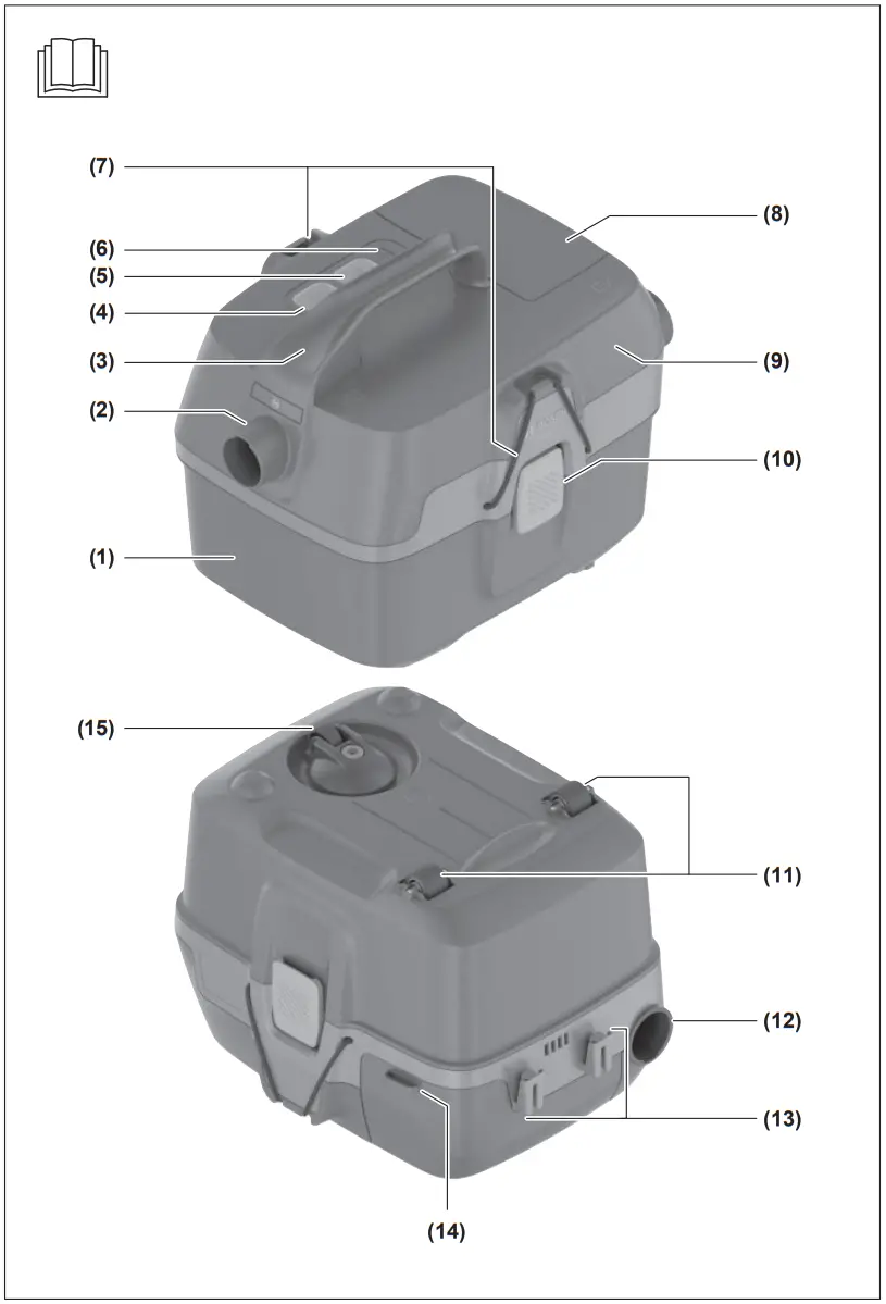 BOSCH AdvancedVac 18V 8 Versatile Construction Vacuum - Fig 1