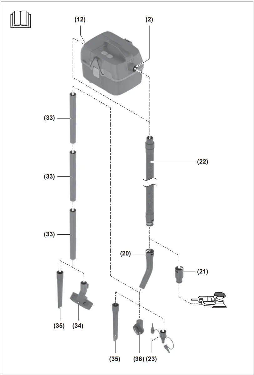 BOSCH AdvancedVac 18V 8 Versatile Construction Vacuum - Fig 2