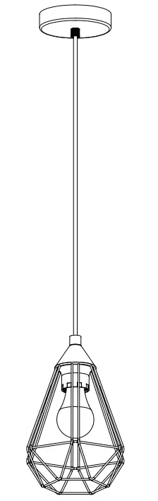 EGLO 43681A Tarbes 1 Light 7 Inch Brushed Brass Pendant Ceiling Light