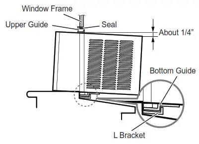 LG Air Conditioner - bracket behind