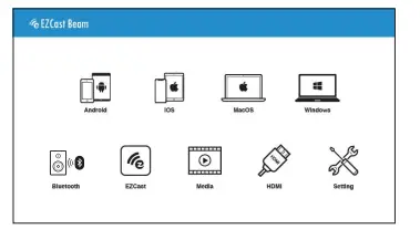 EZCast Beam V3 Portable WiFi Projector - 4