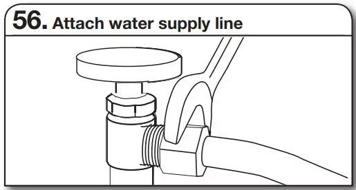 Whirlpool WDT730PAHV 24 51db 5 Cycle Built-In Installation Guide - Attach water supply line