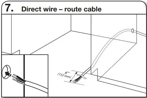 Whirlpool WDT730PAHV 24 51db 5 Cycle Built-In Installation Guide - Direct wire – route cable