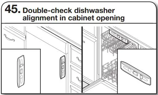 Whirlpool WDT730PAHV 24 51db 5 Cycle Built-In Installation Guide - Double-check dishwasher