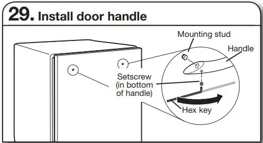 Whirlpool WDT730PAHV 24 51db 5 Cycle Built-In Installation Guide - Install door handle