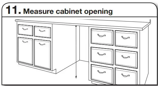 Whirlpool WDT730PAHV 24 51db 5 Cycle Built-In Installation Guide - Measure cabinet opening