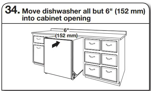 Whirlpool WDT730PAHV 24 51db 5 Cycle Built-In Installation Guide - Move dishwasher