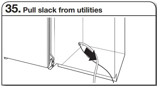 Whirlpool WDT730PAHV 24 51db 5 Cycle Built-In Installation Guide - Pull slack from utilities