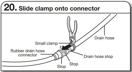 Whirlpool WDT730PAHV 24 51db 5 Cycle Built-In Installation Guide - Slide clamp onto connector