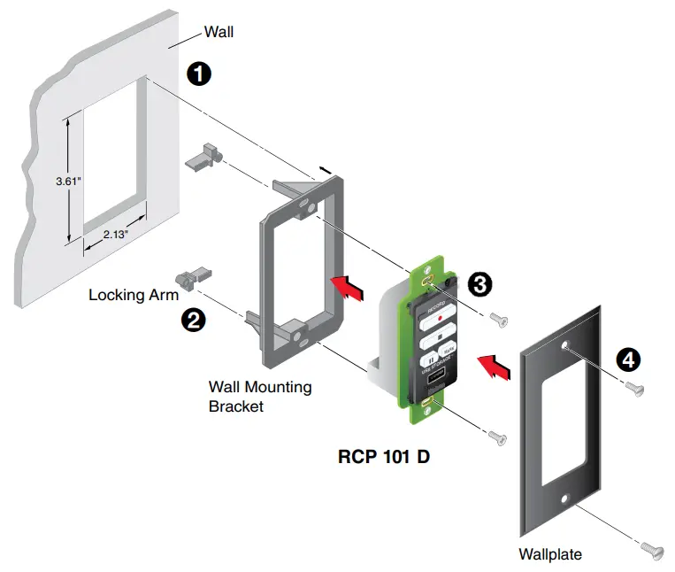 Extron RCP 101 D Remote Control Panels - fig 2
