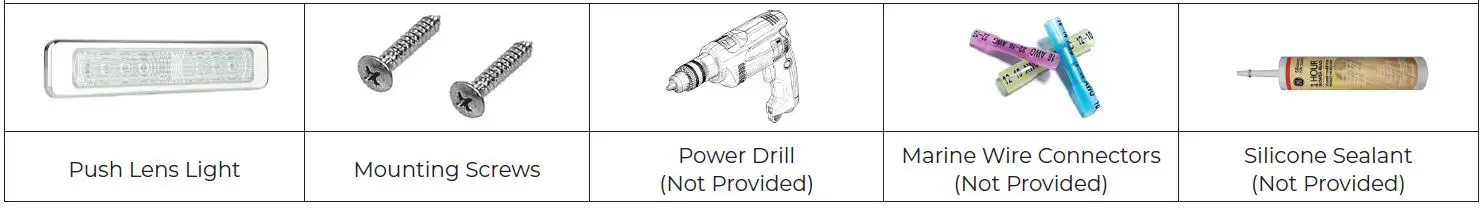 ITC 693RS-FF-KK-UML Rectangular Push Lens Courtesy Light-1
