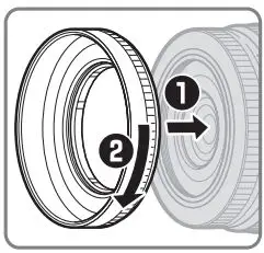 Nikon NIKKOR Z DX 16-50mm Lens User Manual - Attaching and Removing Optional Lens Hoods