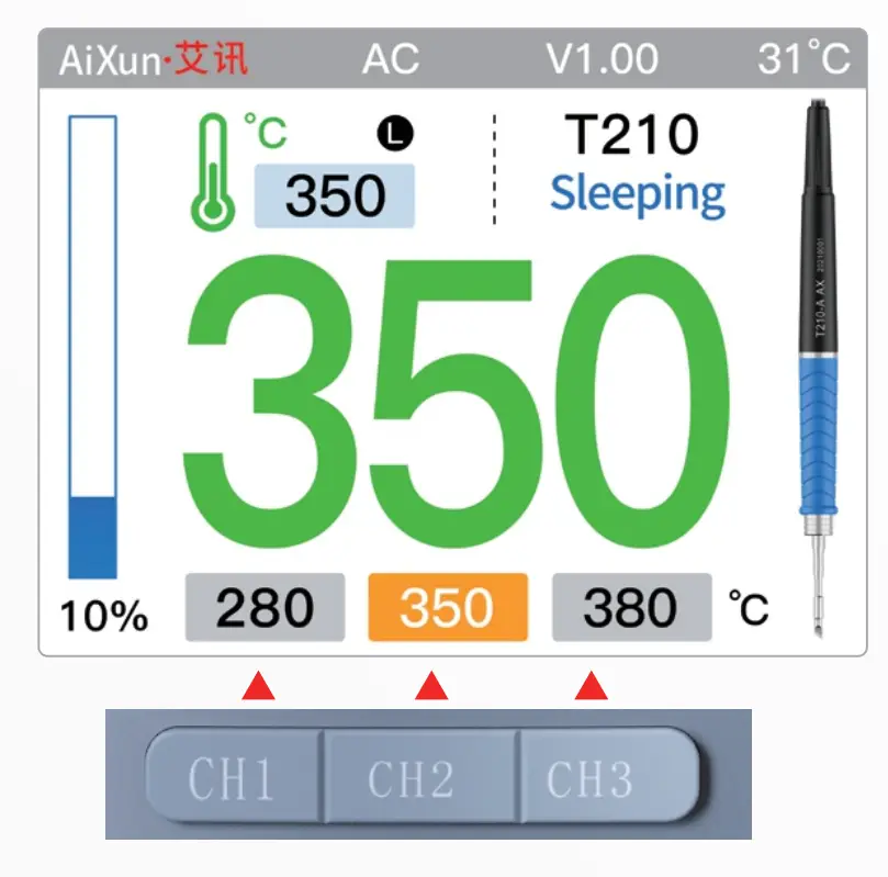 Fast temperature switching