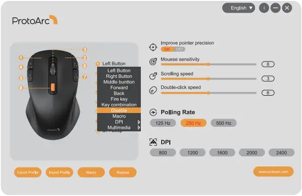 ProtoArc EM12 Wireless Mouse A04