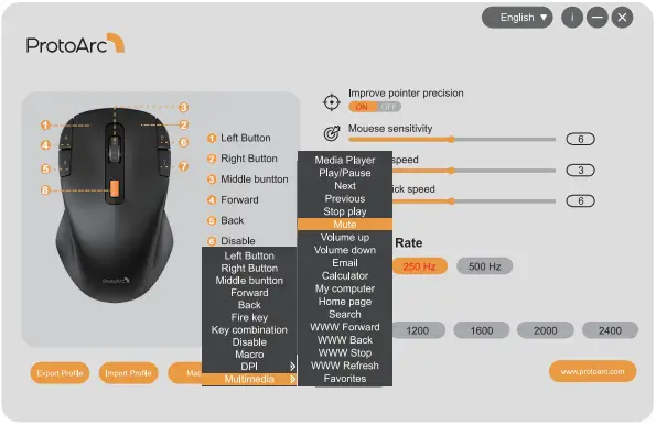 ProtoArc EM12 Wireless Mouse A06