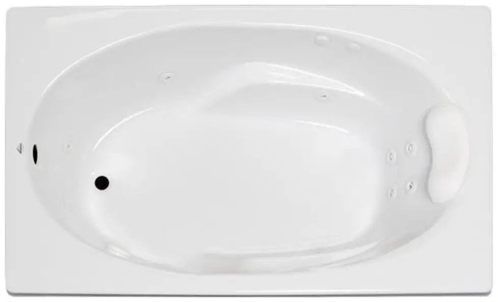 Laurel Mountain 6036FW064 60 Inch 36 Inch Drop In Acrylic Whirlpool