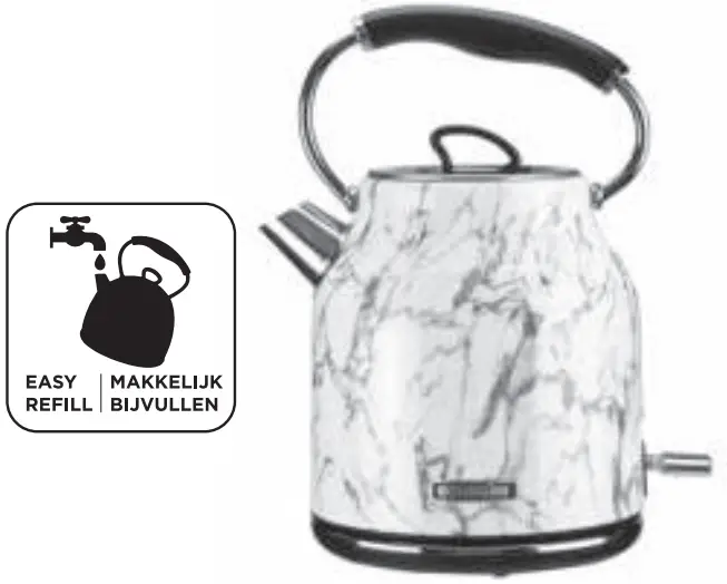 BOURGINI 23.0758.00.00 1.7L Marble Water Kettle