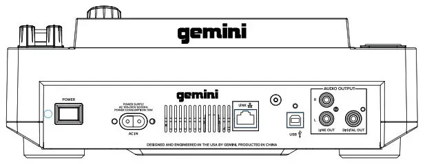 gemini MDJ-900 Professional Media Controller - Power